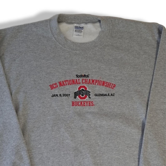 Mens Grey Sweatshirt Ohio State Buckeyes BCS National Championship Arizona 2007. - Picture 2 of 5